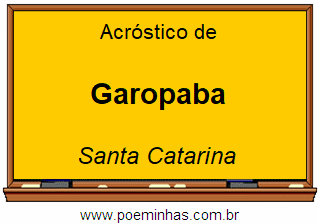 Acróstico da Cidade Garopaba