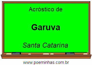 Acróstico da Cidade Garuva