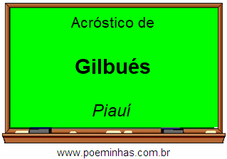 Acróstico da Cidade Gilbués