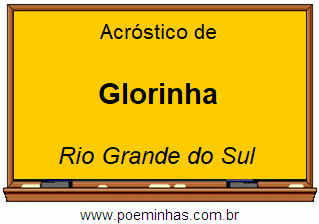 Acróstico da Cidade Glorinha