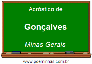 Acróstico da Cidade Gonçalves