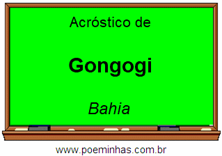 Acróstico da Cidade Gongogi