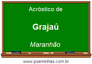 Acróstico da Cidade Grajaú