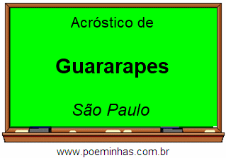 Acróstico da Cidade Guararapes