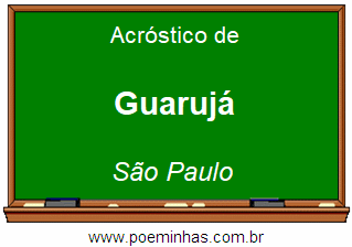 Acróstico da Cidade Guarujá