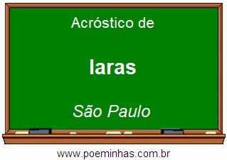 Acróstico da Cidade Iaras