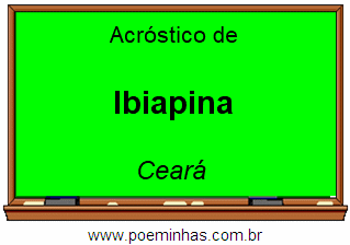 Acróstico da Cidade Ibiapina