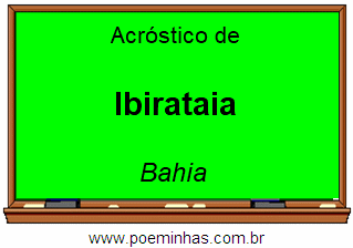 Acróstico da Cidade Ibirataia