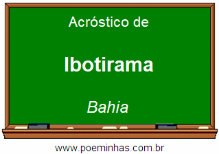 Acróstico da Cidade Ibotirama