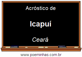 Acróstico da Cidade Icapuí