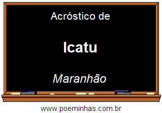 Acróstico da Cidade Icatu