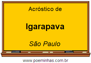 Acróstico da Cidade Igarapava