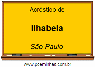 Acróstico da Cidade Ilhabela