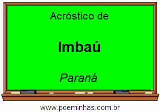 Acróstico da Cidade Imbaú