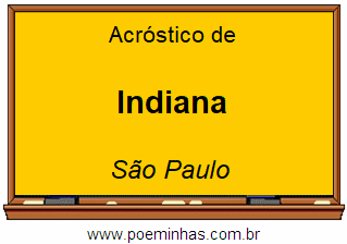 Acróstico da Cidade Indiana