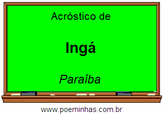 Acróstico da Cidade Ingá