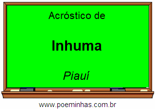 Acróstico da Cidade Inhuma