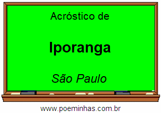 Acróstico da Cidade Iporanga