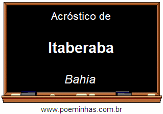 Acróstico da Cidade Itaberaba