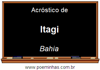 Acróstico da Cidade Itagi