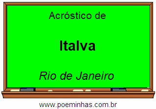 Acróstico da Cidade Italva