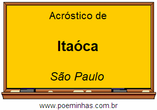 Acróstico da Cidade Itaóca