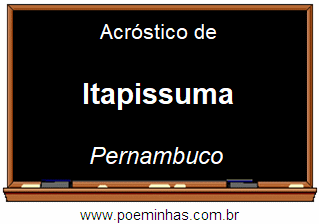 Acróstico da Cidade Itapissuma