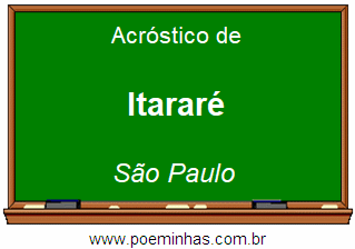 Acróstico da Cidade Itararé