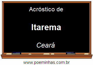 Acróstico da Cidade Itarema