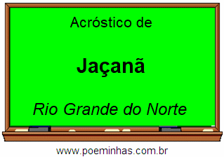 Acróstico da Cidade Jaçanã