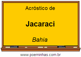 Acróstico da Cidade Jacaraci