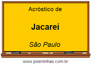 Acróstico da Cidade Jacareí