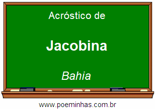 Acróstico da Cidade Jacobina