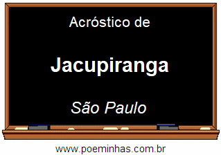 Acróstico da Cidade Jacupiranga