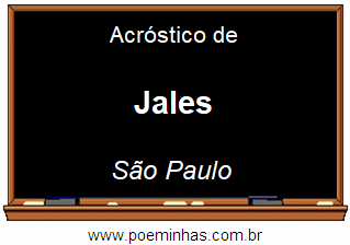 Acróstico da Cidade Jales