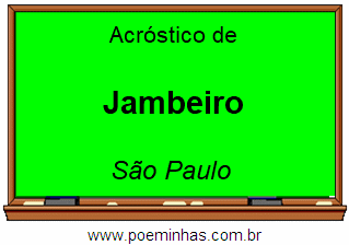 Acróstico da Cidade Jambeiro