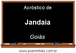 Acróstico da Cidade Jandaia