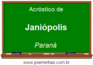 Acróstico da Cidade Janiópolis