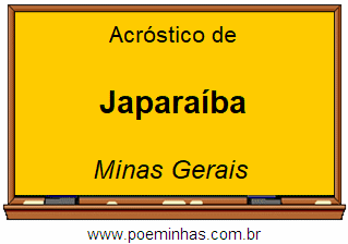 Acróstico da Cidade Japaraíba