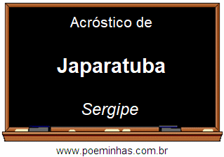 Acróstico da Cidade Japaratuba