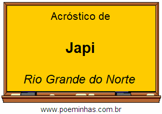 Acróstico da Cidade Japi