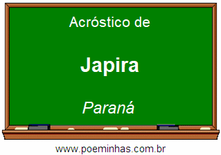 Acróstico da Cidade Japira