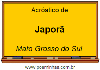 Acróstico da Cidade Japorã