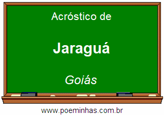 Acróstico da Cidade Jaraguá