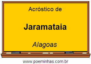 Acróstico da Cidade Jaramataia