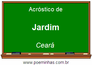 Acróstico da Cidade Jardim