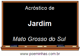 Acróstico da Cidade Jardim