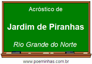 Acróstico da Cidade Jardim de Piranhas