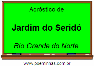 Acróstico da Cidade Jardim do Seridó