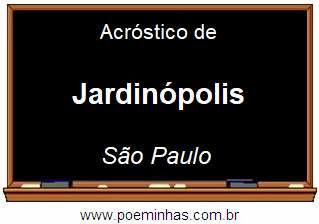 Acróstico da Cidade Jardinópolis